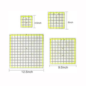 Juego de reglas de plantilla cuadrada acrílica Yardstick tela corte artesanía escala dibujo herramienta para acolchado costura artesanía <span class=keywords><strong>Patchwork</strong></span> - Product Image 2