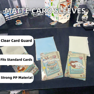 Transparent Matte PP <b>Card</b> <b>Sleeves</b> Blue Light Protective Flat Mouth <b>Card</b> Holder Pages 58x89mm/65x90mm for Trading <b>Cards</b> - Product Image 2