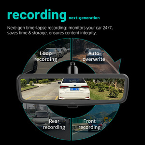 กล้องมองหลังแบบกระจกมองหลังขนาด 9.2 นิ้ว พร้อมระบบสตรีมมิ่งมีเดีย มองเห็นในเวลากลางคืน ระบบ G-Sensor บันทึกภาพขณะจอดรถ โหมดจอดรถ 24 ชั่วโมง สำหรับรถยนต์ทั่วไป - Product Image 2