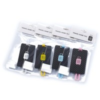 Nouvelle étiquette de bagage colorée en fibre de carbone pour étiquettes de sac de voyage pour bagages étiquettes de valise