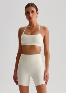 Soutien-gorge de sport pour <span class=keywords><strong>femme</strong></span> à bretelles croisées élastiques, dos nu, séchage rapide, haut court de yoga et <span class=keywords><strong>fitness</strong></span> - Product Image 6