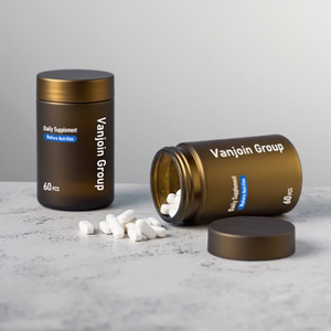 Emballage de supplément personnalisé de 150ml bouteille en verre <span class=keywords><strong>d</strong></span>époli pour capsule et pot en verre gommeux pour 60 pilules 90capsules emballage de bouteille de pilule - Product Image 4