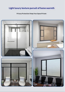 Film de confidentialité moderne <span class=keywords><strong>pour</strong></span> fenêtre de salle de bain, <span class=keywords><strong>autocollant</strong></span> givré imperméable <span class=keywords><strong>pour</strong></span> portes de <span class=keywords><strong>douche</strong></span>, de cuisine, de verre, <span class=keywords><strong>pour</strong></span> appartements, hôtels et lieux de divertissement - Product Image 5