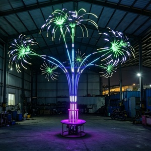 Arbre lumineux LED extérieur personnalisé pour feux d'artifice, étanche IP65, décoration commerciale <span class=keywords><strong>de</strong></span> Noë<span class=keywords><strong>l</strong></span> et <span class=keywords><strong>de</strong></span> festivals avec <span class=keywords><strong>couleurs</strong></span> RVB, en acier inoxydable - Product Image 4