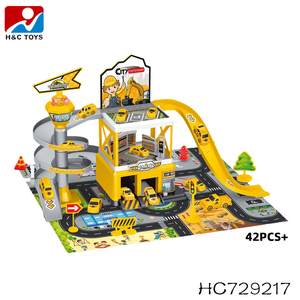 Aparcamiento de coches de policía de montaje DIY con juego de mapas juguetes edificio de estacionamiento de plástico con luces para niños - Product Image 5
