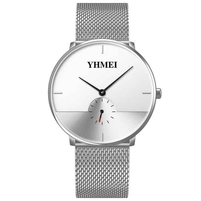 Unisex Mesh Strap Minimalist Simple Quartz Design Watch Fashion Quartz Watches Casual Mesh Steel Strap Waterproof Watch