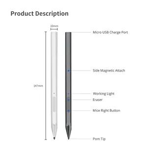 4096レベルの感圧性SurfaceProタブレットタッチスクリーンペンforMicrosoft Surface Go Pro45678 Laptop Studioスタイラスペン