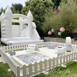 Set di Attrezzature Nanpak Bianco per <span class=keywords><strong>Area</strong></span> <span class=keywords><strong>Giochi</strong></span> Interna con Piscina di Palline e Scivolo Morbidi in Schiuma per Bambini e Feste - Product Image 3