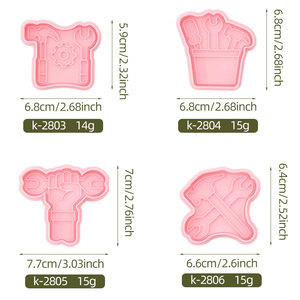 <span class=keywords><strong>Emporte</strong></span>-pièces en plastique écologique pour biscuits <span class=keywords><strong>Pince</strong></span> à clé marteau Forme de dessin animé Argile pour bricolage Animation Imprimé Passe au lave-vaisselle - Product Image 6