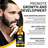 Sérum d'essence de croissance de barbe à l'argan et au jojoba pour hommes, nourrissant, adoucissant, lissant, anti-casse, source usine