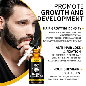 Sérum d'essence de croissance de <span class=keywords><strong>barbe</strong></span> à l'argan et au jojoba pour hommes, nourrissant, adoucissant, lissant, anti-casse, source usine - Product Image 2