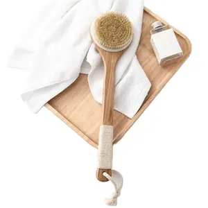 Super Exfoliation Dry Skin Body Brush Natural Body Care Scrub Bush Dry Skin Massager Bristle Bamboo Brush For Showering