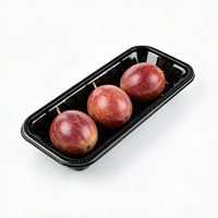 Barquette rectangulaire jetable en PET pour fruits frais, légumes, viande, pâtisseries, bonbons, snacks, fêtes, vente au détail, épicerie, vente en gros, personnalisable OEM