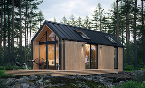 Ánh sáng khung thép bão bằng chứng log cabin Bộ dụng cụ prefab biệt thự nhà để bán với AU <span class=keywords><strong>NZ</strong></span> tiêu chuẩn - Product Image 5