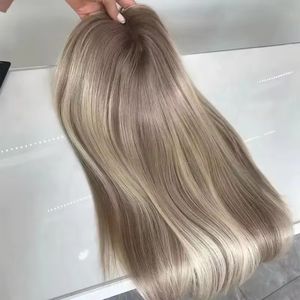 6x7 6x8 7x8 रेशम आधार 100% यूरोपीयन कुंवारी बालों वाली महिला बालों के लिए टोपे - Product Image 5