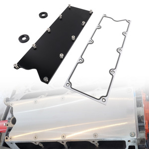 Tapa de Válvulas de Aluminio Forjado para Bloques de Cilindros LS Gen3 Negro/Blanco OEP009-DDP-BK Pieza de Repuesto para Motor Chevrolet - Product Image 1