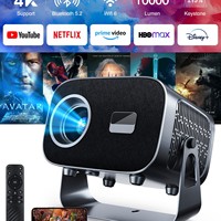 Mini Proyector Android 1080P, 200 ANSI Lúmenes, Compatible con 4K, LED, 2000:1, Multi-idioma, 2GB 16GB, para Cine en Casa, Interior y Exterior