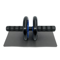 Rouleau abdominal à double roue avec logo personnalisé, équipement de fitness pour la maison, roue AB pour l'entraînement de la force du tronc