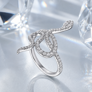 Anello con Design a Serpente Intrecciato, Anello Geometrico da Dito per Donne - Product Image 6