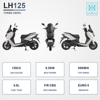 Scooter Urbain 125cc, Moteur Refroidi par Air, Freins à Disque CBS Avant et Arrière, Démarrage sans Clé EFI, 85 Km/h, EURO 5 pour Adultes, Vente en Gros