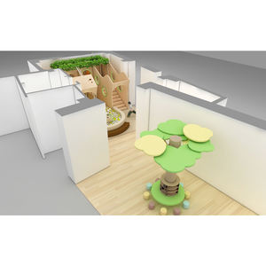 منطقة لعب داخلية خشبية فاخرة مخصصة وصديقة للبيئة مع زلاقات تسلق وحوض كرات - Product Image 5