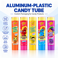 Tabung Kemasan Permen dan Selai Aluminium Plastik Cetak Kustom Tutup Ulir 12.7-35mm Lapisan UV Kelas Makanan