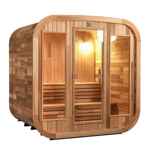 Dimensions personnalisées écoénergétiques disponibles Baignoires de spa baril Sauna en pruche de qualité professionnelle Bain de vapeur pour salle de sport Maison de plage - Product Image 6