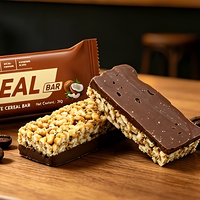Barre de céréales au chocolat et à la noix de coco faible en glucides, Keto, flocons d'avoine, barre énergétique protéinée, marque privée