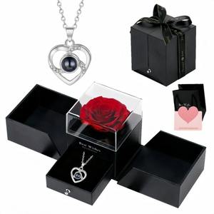 Gran oferta, foto de proyección personalizada, joyero Chapado en cobre, collar con colgante en forma de corazón, Vida Diaria clásica, regalo de San Valentín - Product Image 3