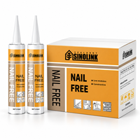 Colle de construction sans clou, adhésif à forte adhérence 310 ml pour la décoration murale, les panneaux en bois, le PVC et les matériaux métalliques