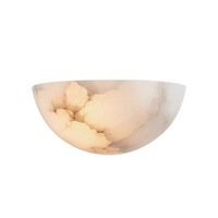 Applique murale moderne en marbre d'albâtre naturel demi-lune pour villa, hôtel, chambre, couloir, éclairage décoratif intérieur