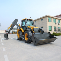 LTMG harga pabrik Cina mesin EPA penggali Backhoe Loader 2.5 Ton 4x4 Backhoe Loader dengan 6 in 1 Bucket