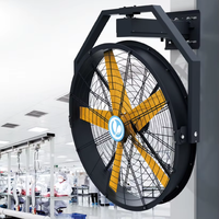 Grand ventilateur industriel mural oscillant de 1,5 m en alliage d'aluminium et de magnésium, 110 V/220 V/380 V, pour la circulation de l'air