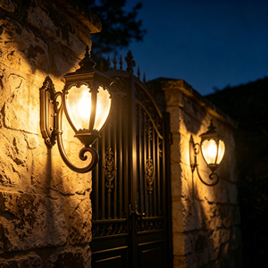 Lámparas Decorativas de Jardín de Estilo Europeo Retro, Impermeables IP65, Lámparas Colgantes para Jardín y Paisaje, Luces de Inducción Eléctrica - Product Image 4