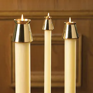 HAndmade Brass Candle Wind Protectors CFL 1001 Hand Craved Brass Wind Protector Wholesale Church Supplies
