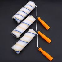 Nouveau rouleau de peinture en spirale en polyester personnalisé pour l'industrie 2025, brosse en tissu portable pour motifs, décoration murale