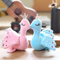 Porte-clés en peluche d'oiseau de 15 cm, jouets en peluche de paon, jouet en peluche pour enfants, cadeau pour enfants, porte-clés en peluche, peluche de paon