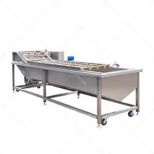 Fruit Washing Machine Commercial Fruit Clean Washer Vegetable Water Bubble Vegetable Washing Machine Processing Line