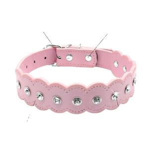 Collare piccolo cane con strass in pelle per cuccioli collari per gatti con strass in cristallo borchiato collana per Chihuahua mascotte - Product Image 1