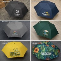 Parapluie mini 19 pouces en gros, pliable en 5 sections, à 6 baleines, format de poche, double usage pluie et soleil, avec impression UV, petit format, pour femme, emballage cadeau