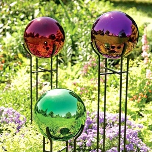 300mm 30cm <span class=keywords><strong>12</strong></span> pulgadas irrompible Acero inoxidable cromo espejo reflectante al aire libre césped patio jardín mirando globo bola estándar ANSI - Product Image 5