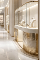 Vitrine de présentation de bijoux GZowin moderne et élégante, en verre, durable, de haute qualité, fabriquée directement en usine pour les magasins de marque