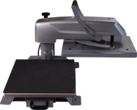 Máquina de estampado en caliente semiautomática industrial con brazo giratorio y pantalla digital para DTF y estampado plano