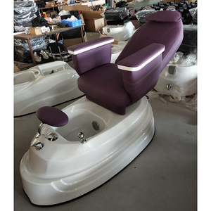 Chaise de pédicure violette, peut être personnalisée, <span class=keywords><strong>inclinable</strong></span> à 180 degrés, couleur en cuir, fonction de massage, offre spéciale - Product Image 4