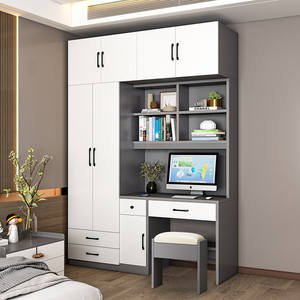 Armario Integrado para Habitación Infantil, Escritorio para Computadora, Librería Combinada para Apartamentos Pequeños, Armario para Dormitorio, Guardarropa - Product Image 1