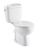 Cuvette de toilette en céramique deux pièces en céramique avec siphon en S de style européen pour toilettes