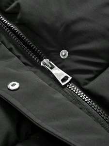 Femmes Long À Capuche Col De Fourrure Amovible Épais Noir Veste Vers Le Bas Parka Abrigo De <span class=keywords><strong>Plumon</strong></span> - Product Image 4