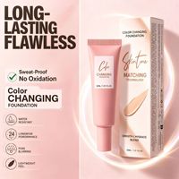Fond de teint changeant de couleur, hydratant longue durée, liquide, imperméable, éclaircissant, mat, fond de teint magique pour le visage