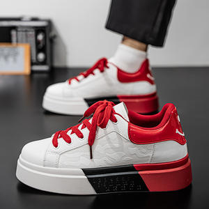 Zapatillas Blancas de Hombre Modernas e Informales para Primavera/Otoño, Transpirables, con Suela de Goma Gruesa, con Cordones, que Aumentan la Altura, con Puntera Redonda - Product Image 2