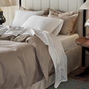 Trắng khách sạn phẳng tấm bedding Set 700tc 100% Ai Cập bông bedding cho khách sạn <span class=keywords><strong>700</strong></span> đếm bông cho khách sạn giường Vua Kích thước - Product Image 1